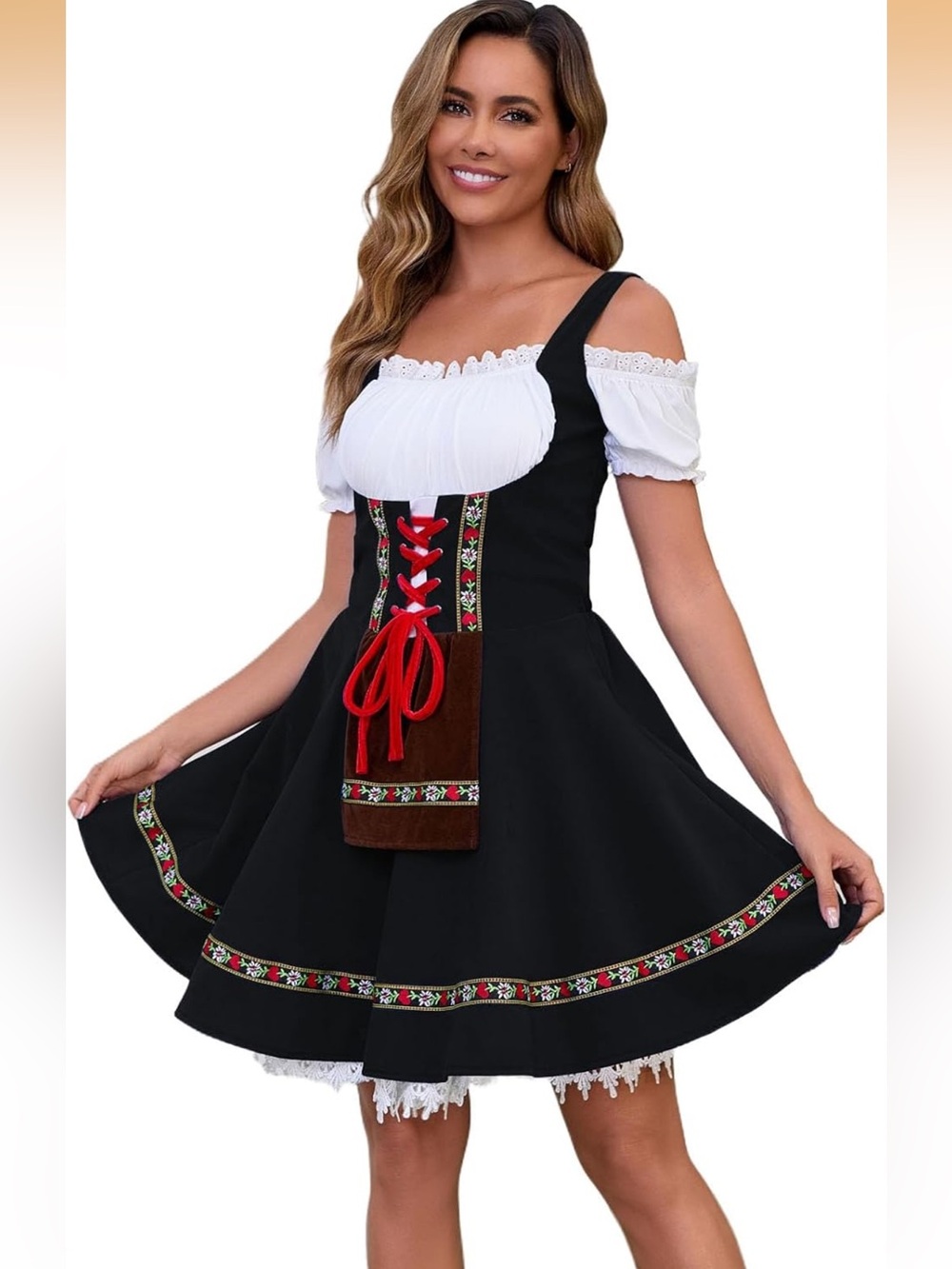 SZ XL Populus Oktoberfest Outfits Women German Dirndl Dress for October Festival